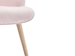 Sillón de terciopelo rosa de estilo escandinavo VATELY