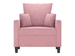 Sillón de terciopelo rosa 60 cm