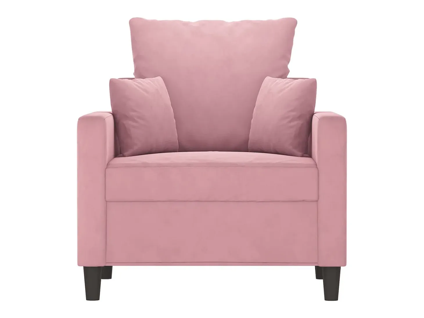 Sillón de terciopelo rosa 60 cm
