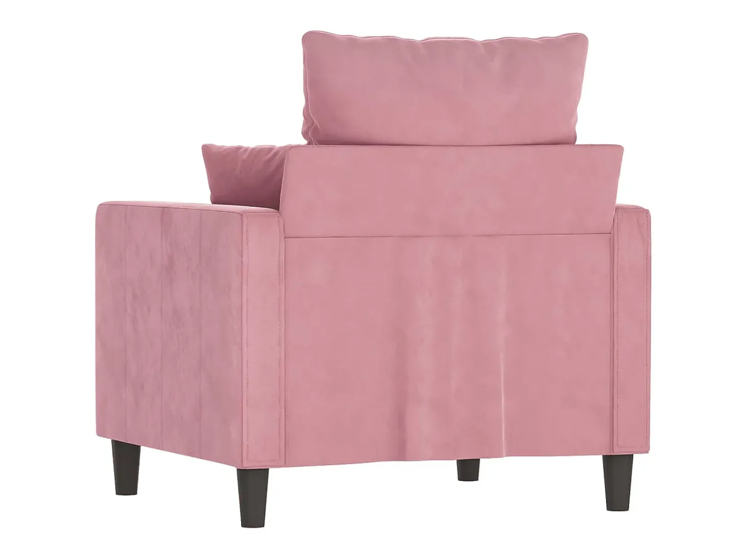 Sillón de terciopelo rosa 60 cm
