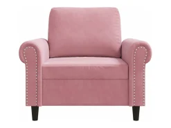Sillón de terciopelo rosa 60 cm