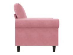 Sillón de terciopelo rosa 60 cm