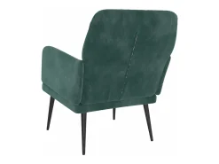 Sillón de terciopelo verde oscuro 62x79x79 cm