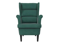 Sillón de terciopelo verde oscuro