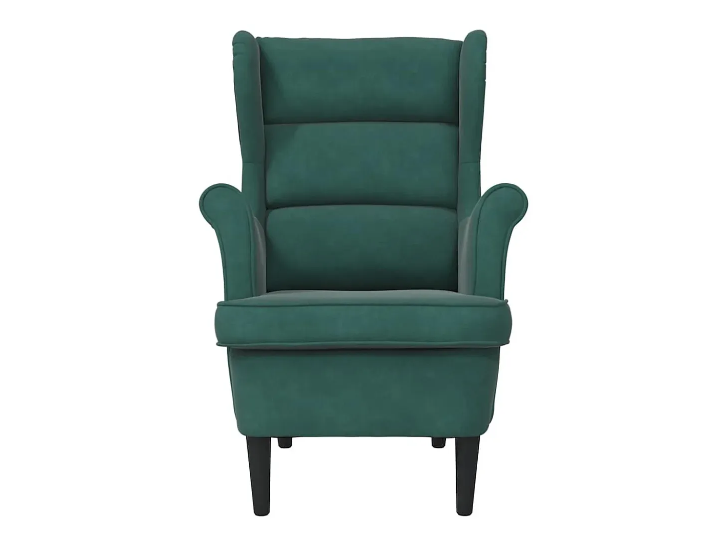 Sillón de terciopelo verde oscuro