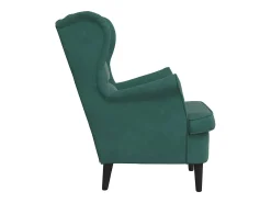 Sillón de terciopelo verde oscuro