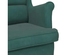 Sillón de terciopelo verde oscuro