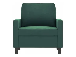 Sillón de terciopelo verde oscuro 60 cm