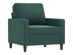 Sillón de terciopelo verde oscuro 60 cm