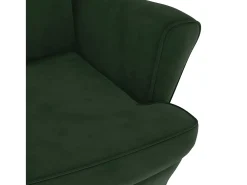 Sillón de terciopelo verde oscuro