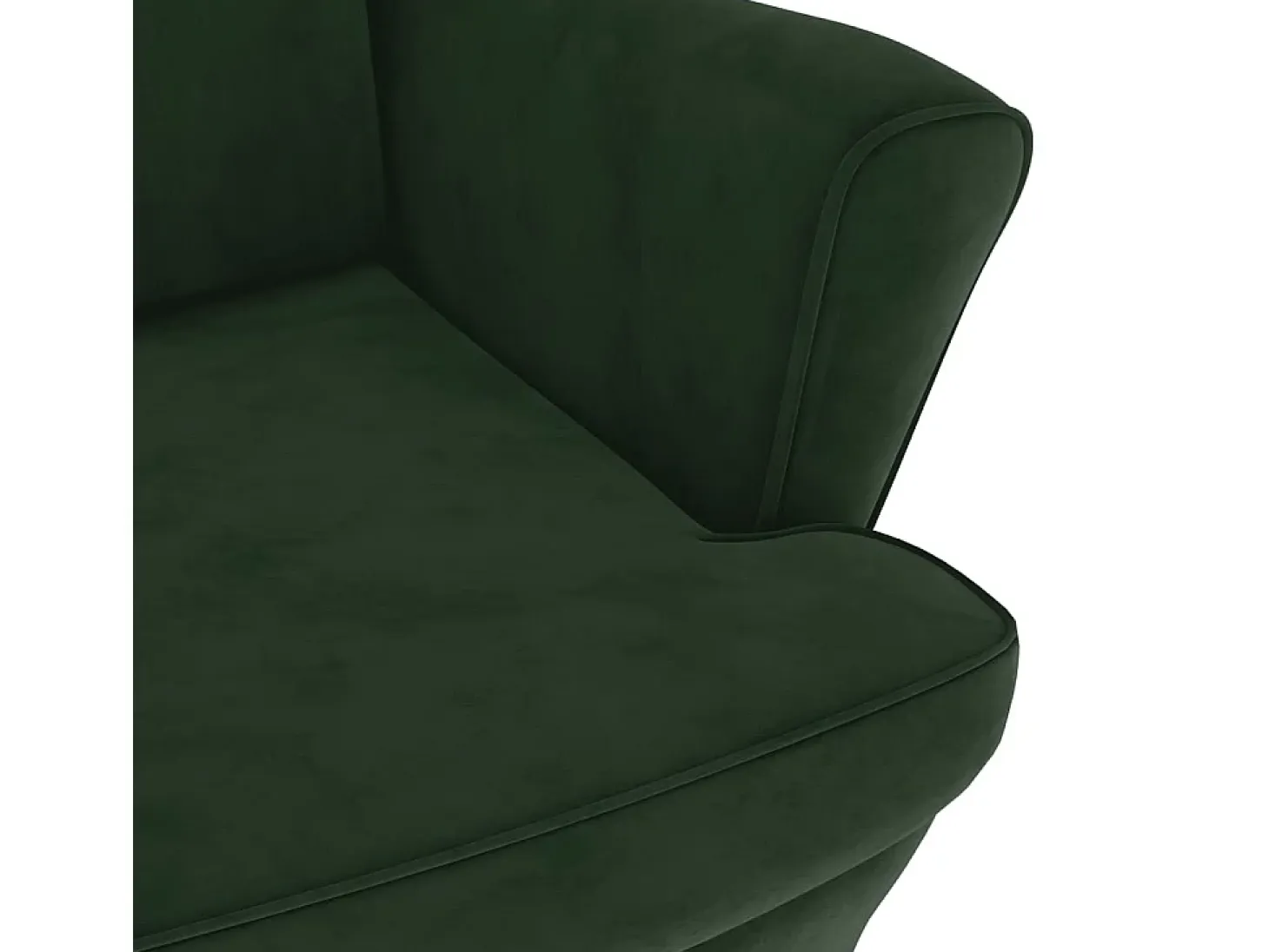 Sillón de terciopelo verde oscuro