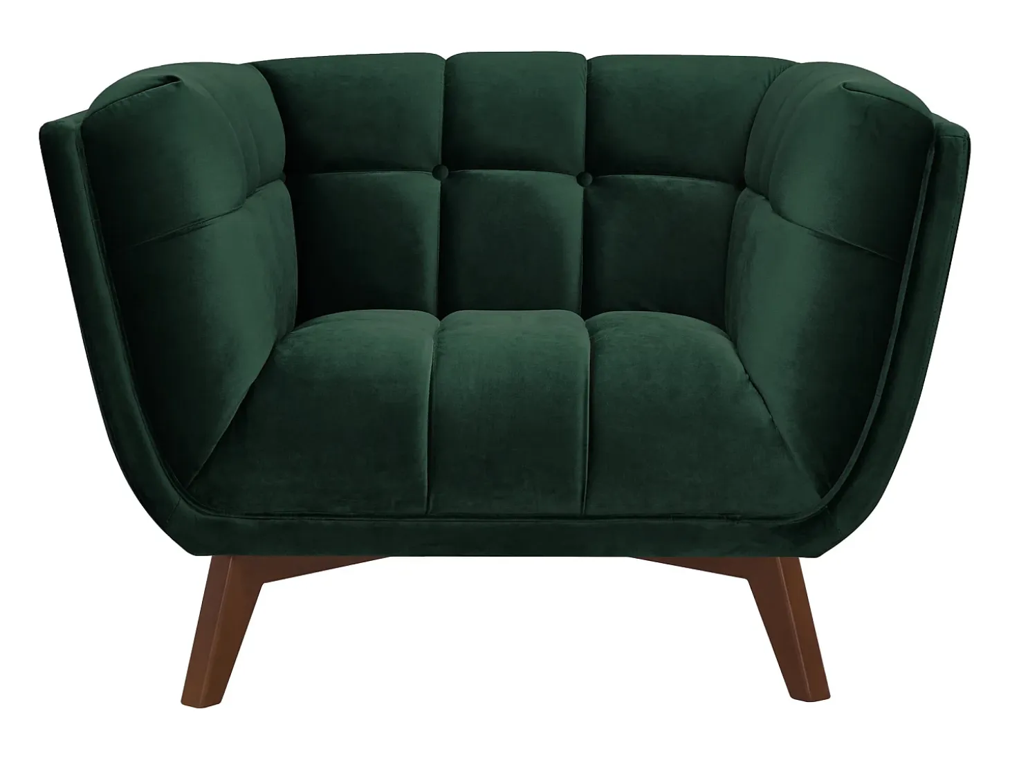 Sillón de terciopelo verde oscuro - Mona