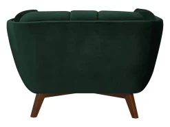 Sillón de terciopelo verde oscuro - Mona