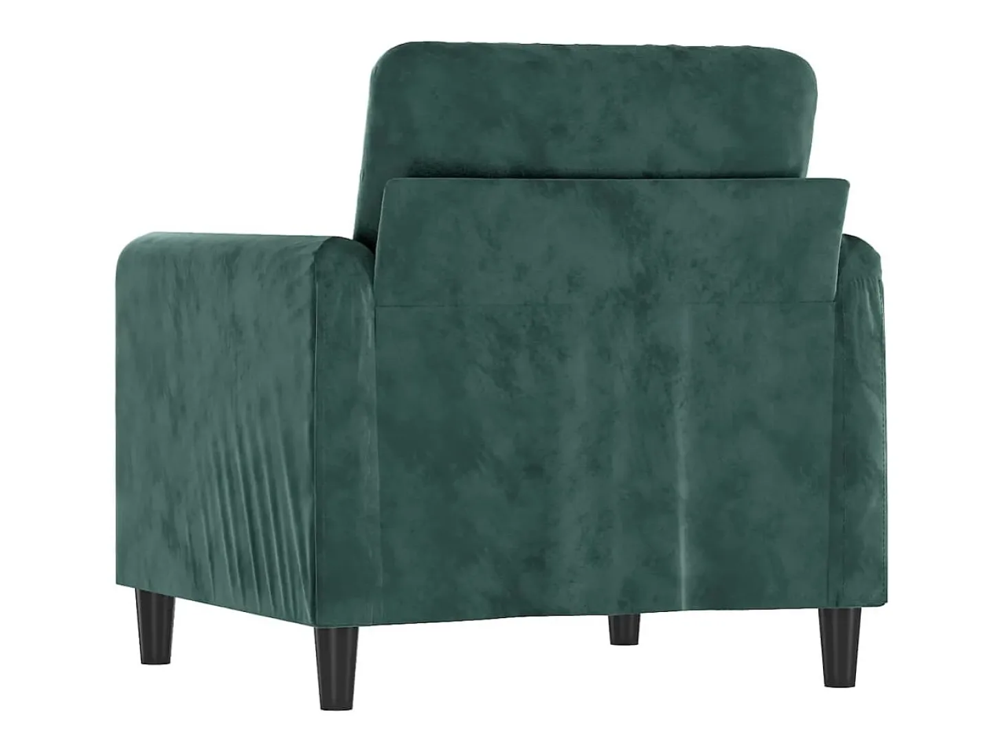 Sillón de terciopelo verde oscuro 60 cm