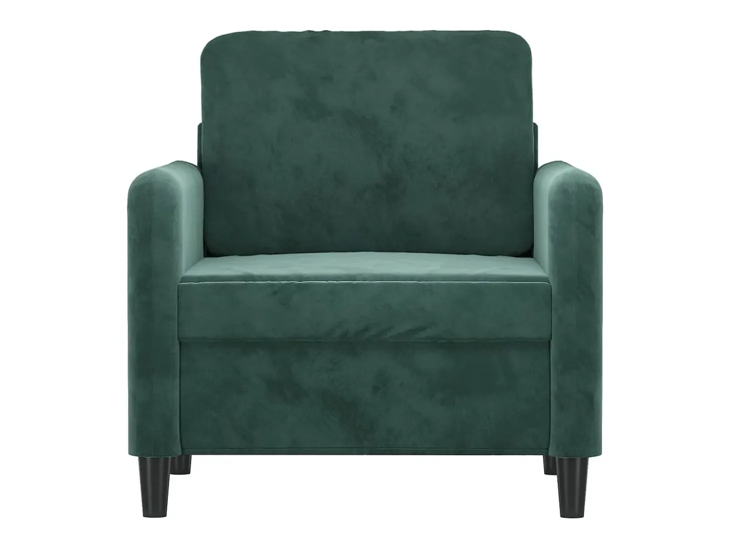 Sillón de terciopelo verde oscuro 60 cm