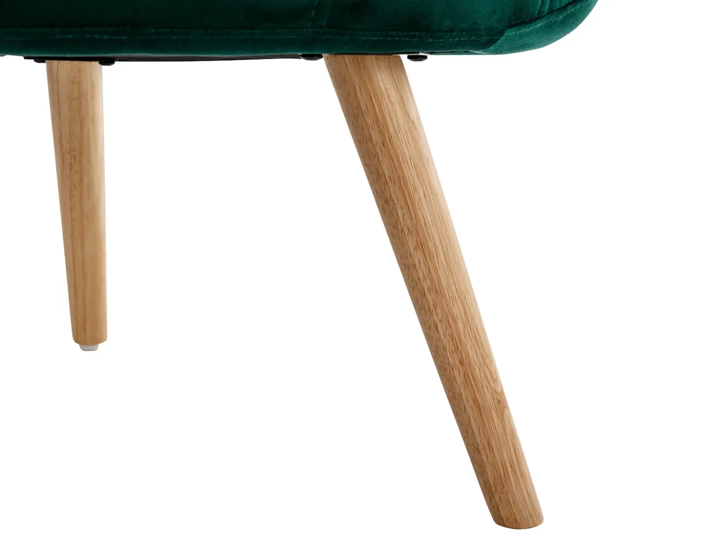 Sillón de terciopelo verde estilo escandinavo capitoné LUOSTO