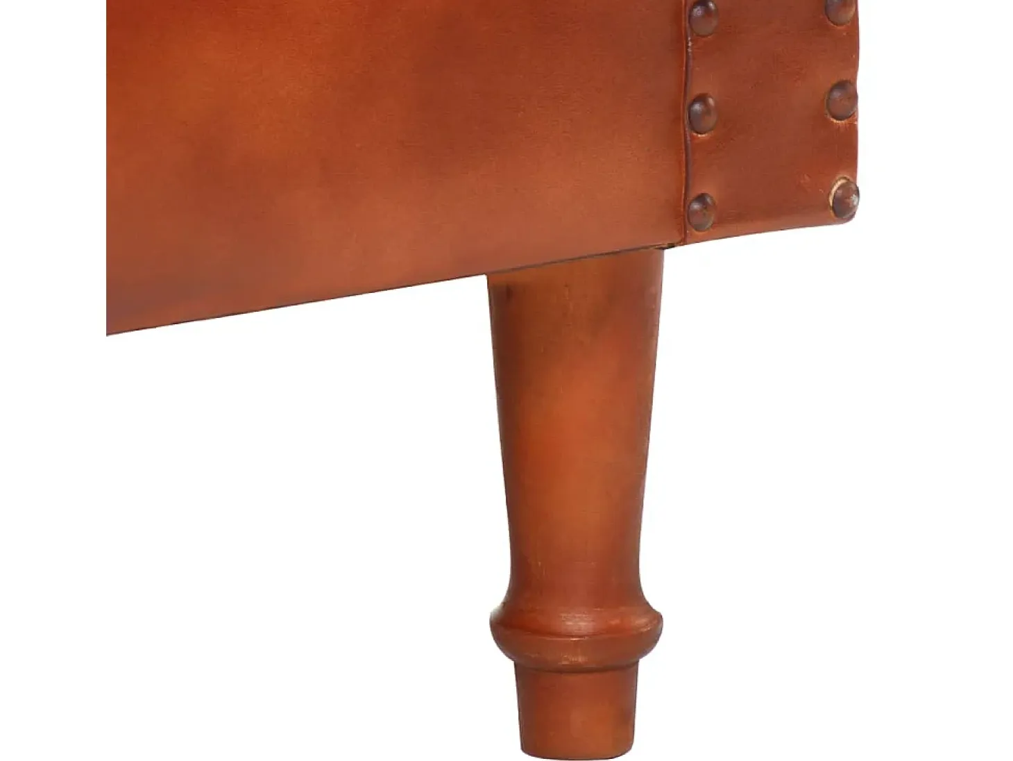 Sillón diseño de cubo cuero de cabra auténtico marrón