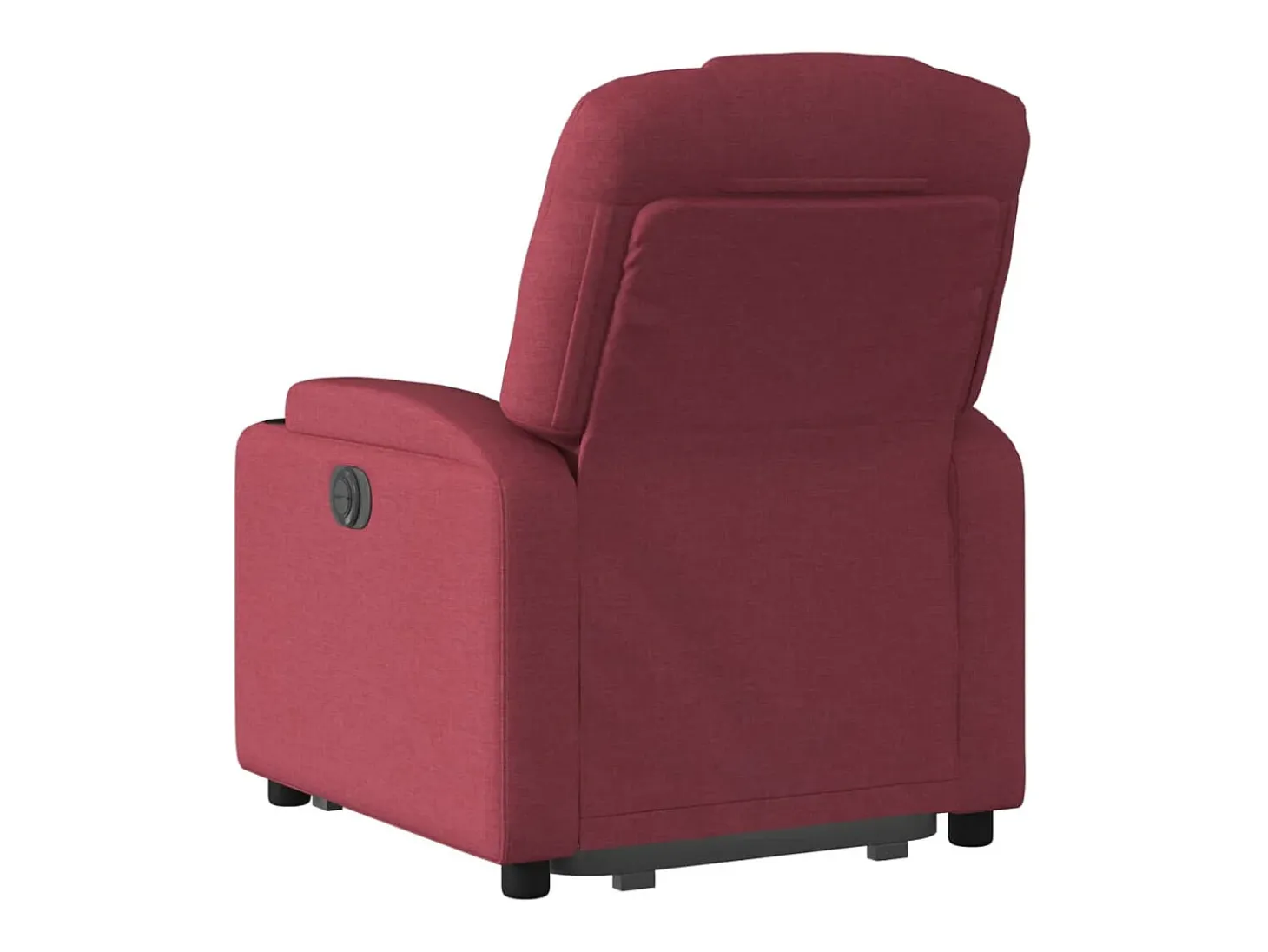 Sillón eléctrico reclinable elevable de tela rojo tinto