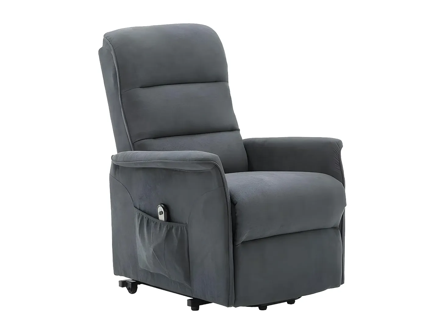Sillón eléctrico tela poliéster gris CAPUCINE