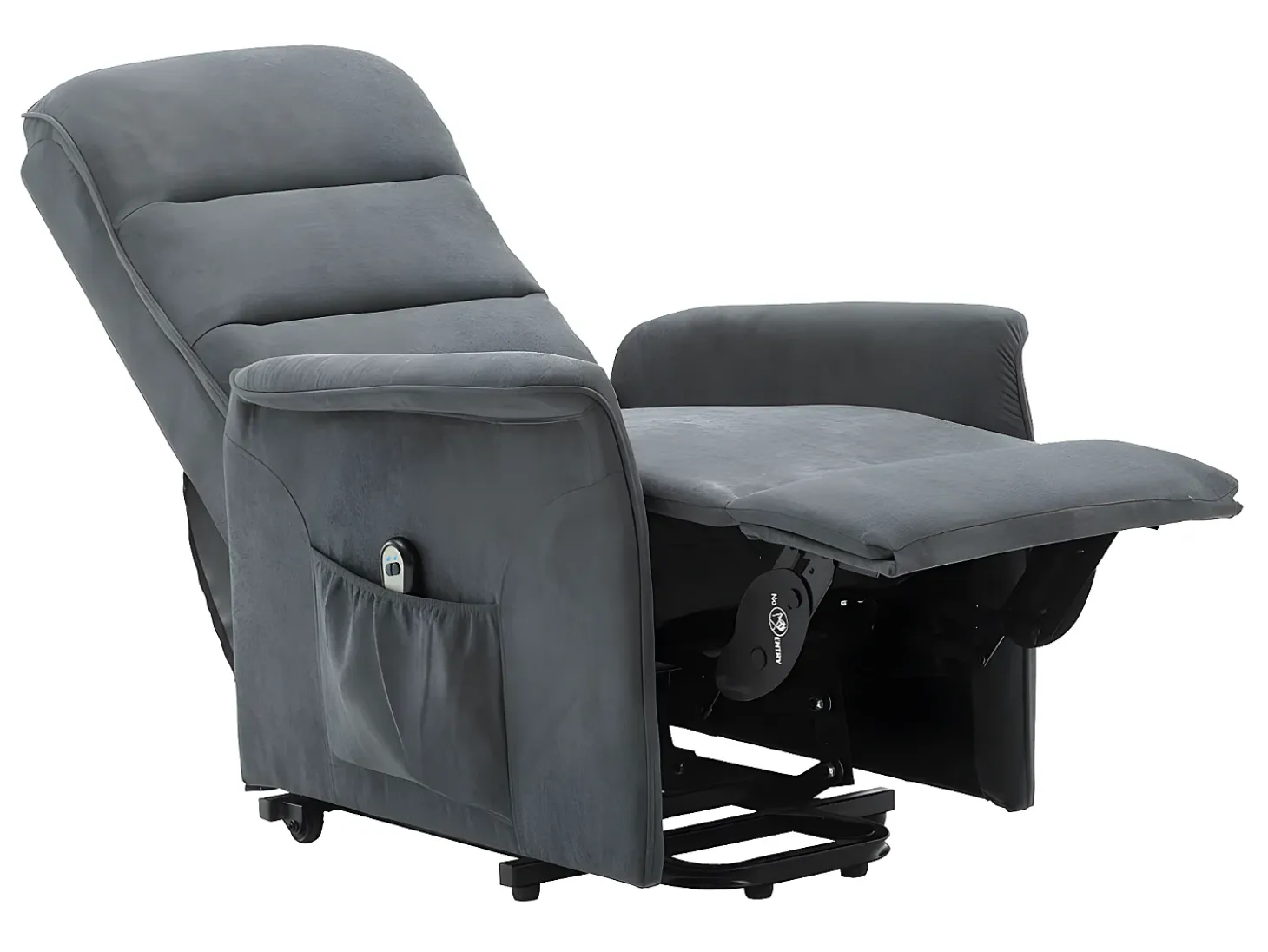Sillón eléctrico tela poliéster gris CAPUCINE
