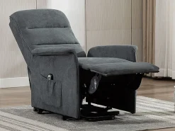 Sillón eléctrico tela poliéster gris CAPUCINE