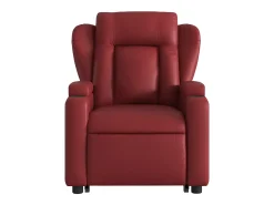 Sillón elevable eléctrico cuero artificial rojo tinto