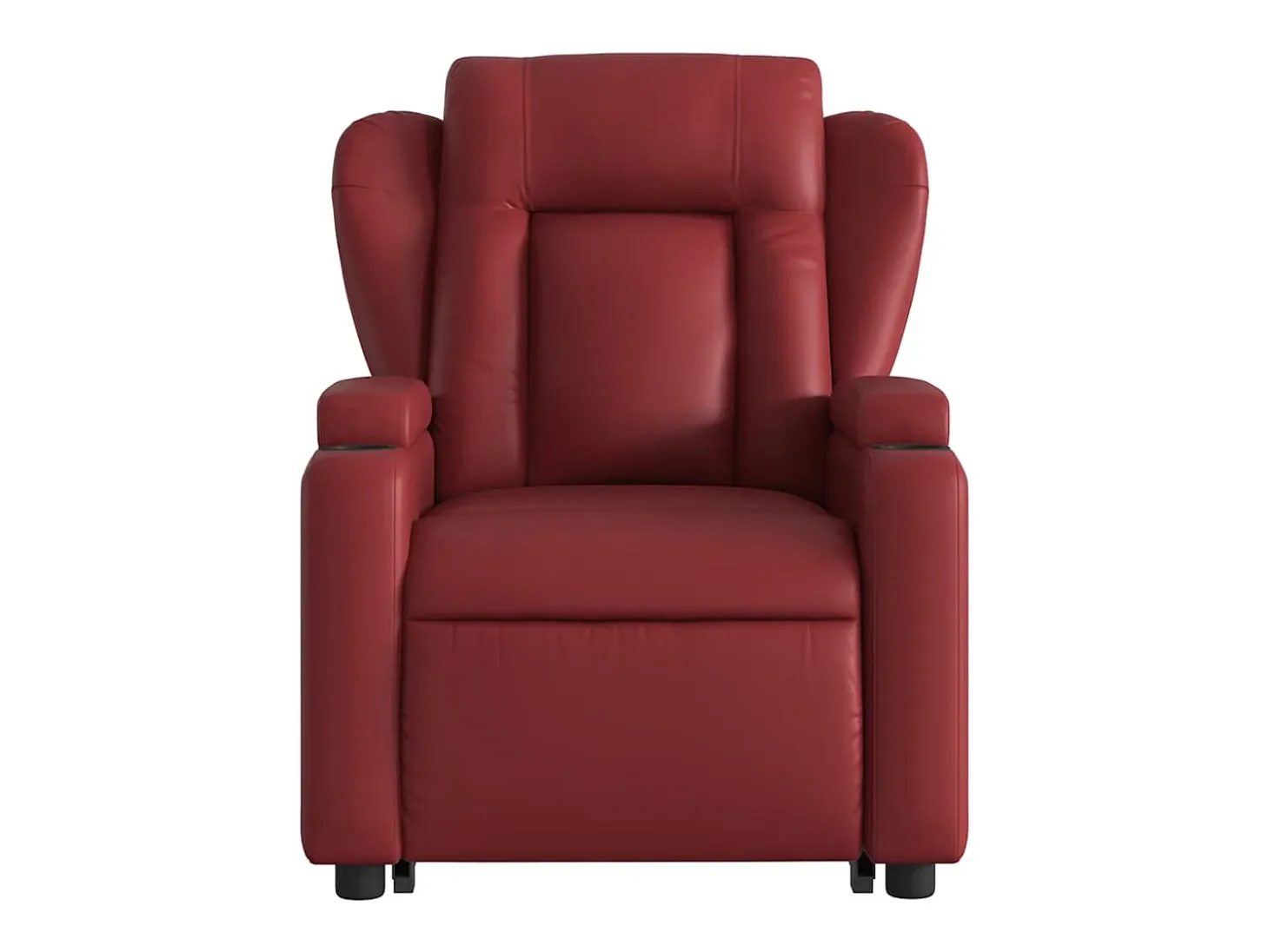 Sillón elevable eléctrico cuero artificial rojo tinto