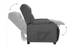Sillón elevable tela gris oscuro
