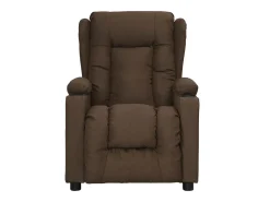 Sillón elevable tela marrón
