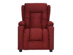 Sillón elevable tela rojo tinto
