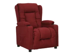 Sillón elevable tela rojo tinto