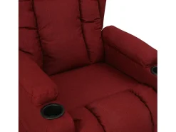 Sillón elevable tela rojo tinto