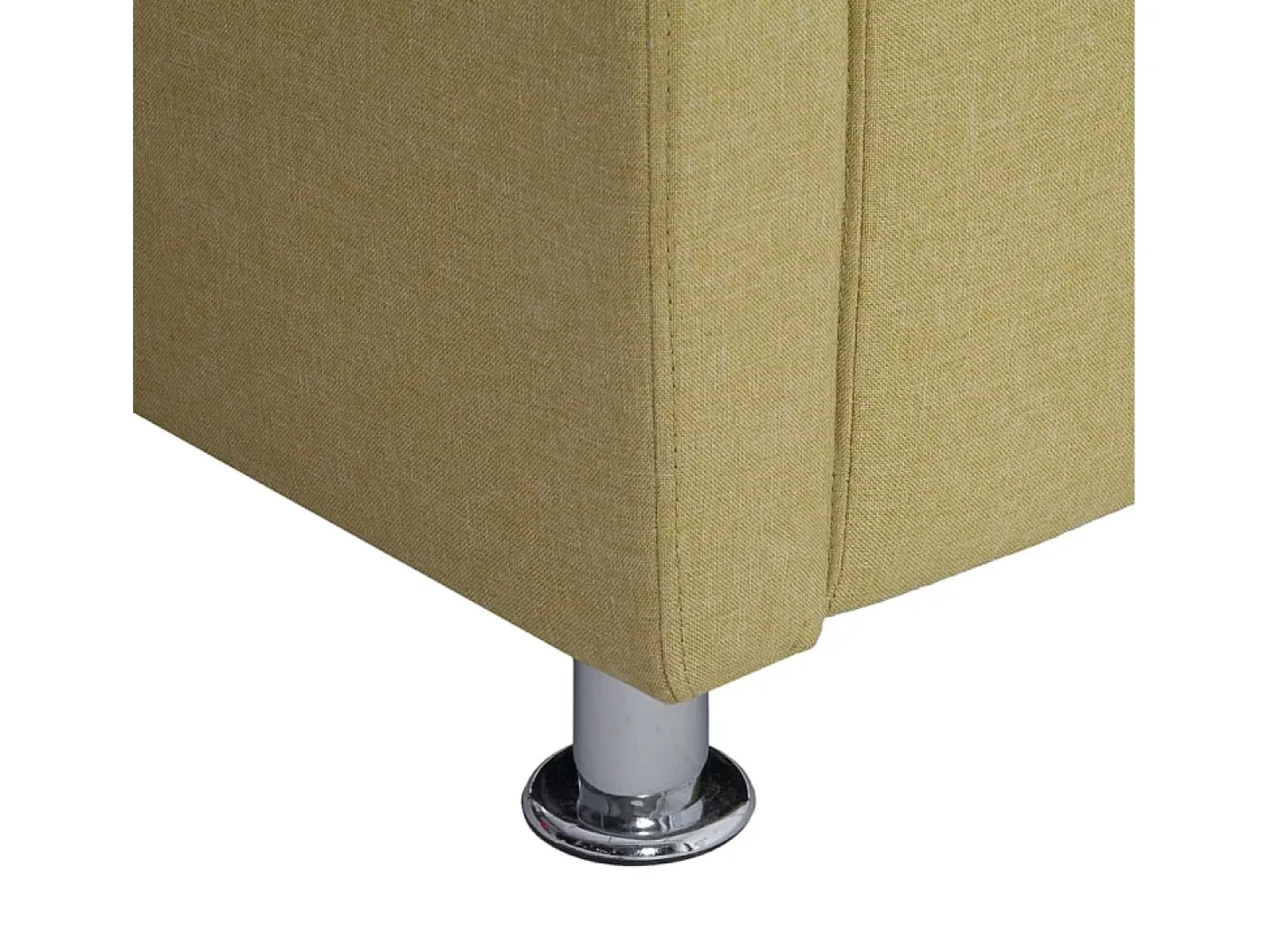 Sillón en forma de cubo de tela verde