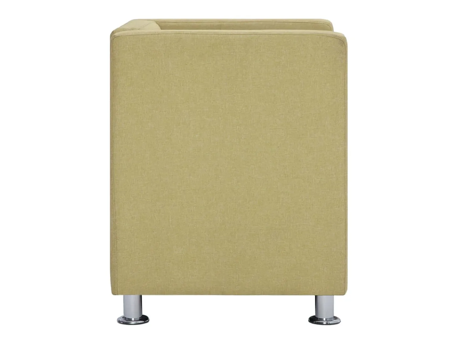 Sillón en forma de cubo de tela verde