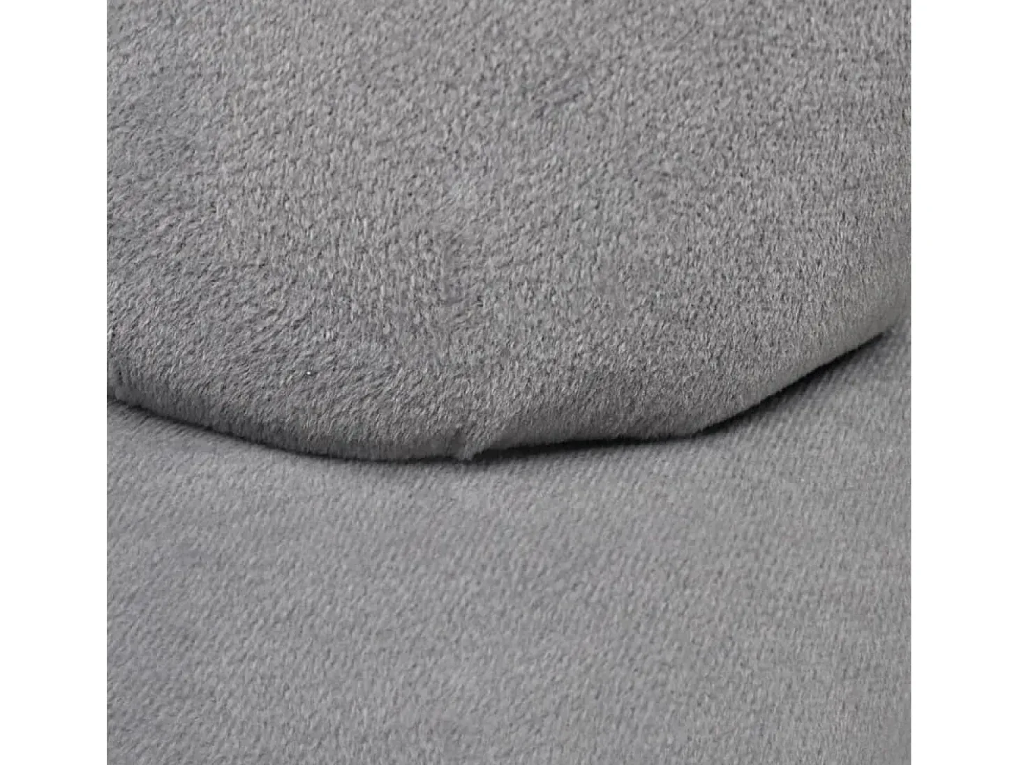 Sillón en forma de mano de terciopelo gris