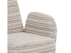 Sillón en tejido bouclé caqui - Patas de madera - Para salones, dormitorios y oficinas