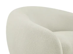 Sillón en tela bouclé blanco marfil BOVANA de Pascal Morabito