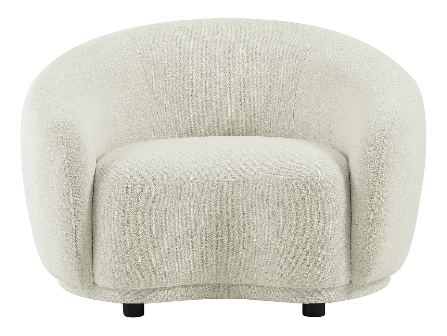 Sillón en tela bouclé blanco marfil BOVANA de Pascal Morabito