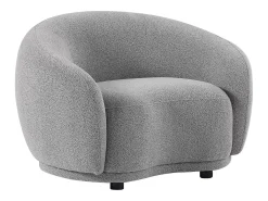 Sillón en tela bouclé gris BOVANA de Pascal Morabito