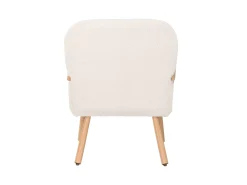 Sillón escandinavo de imitación de cachemira, reposapiés, salón, beige