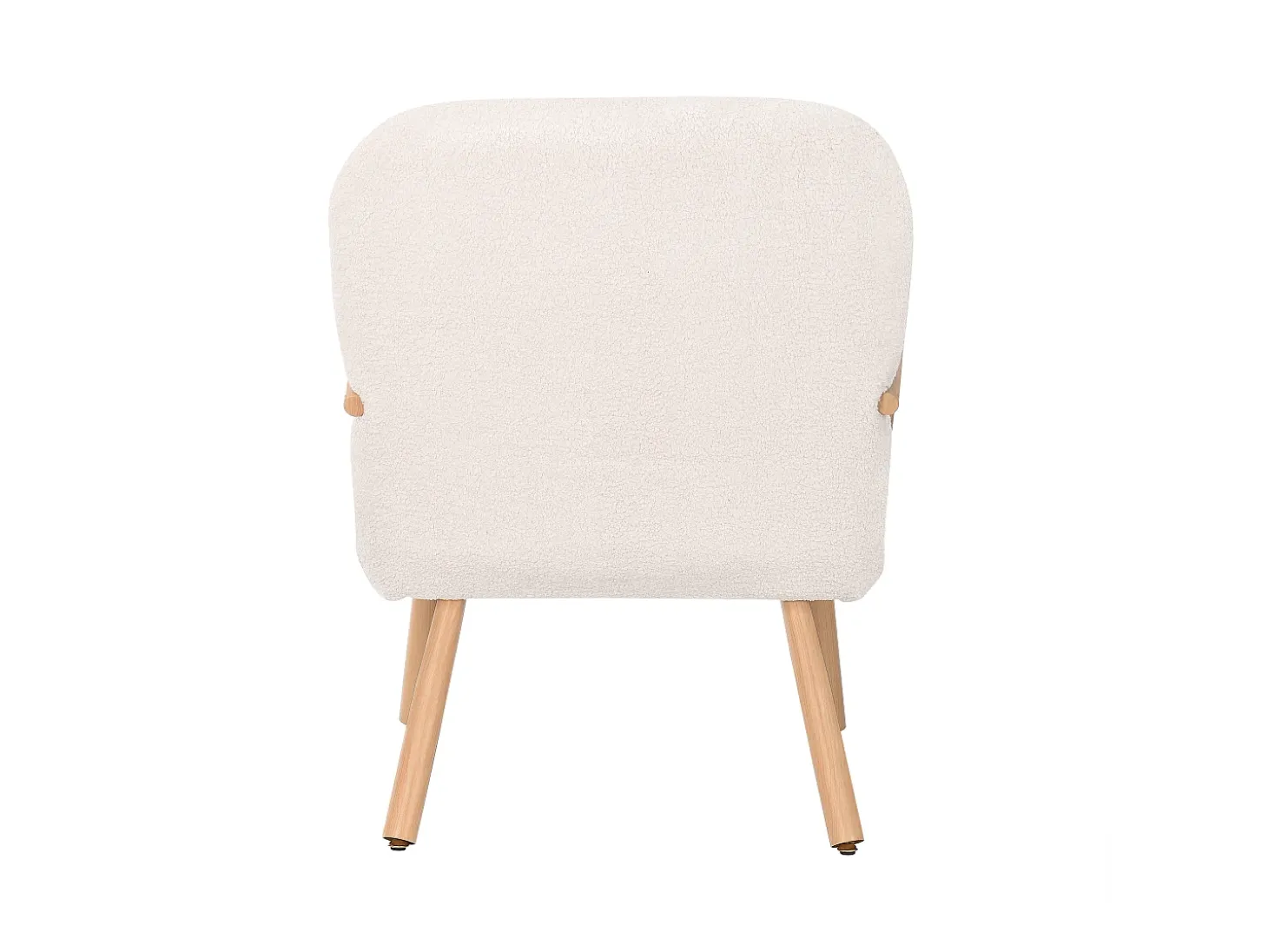 Sillón escandinavo de imitación de cachemira, reposapiés, salón, beige