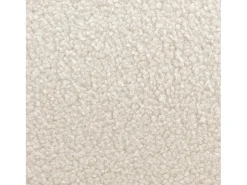 Sillón escandinavo de madera de hevea en tejido borreguito crema
