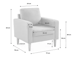 Sillón estilo escandinavo de borreguito crema