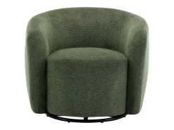 Sillón giratorio en tejido texturado caqui VEREIDE