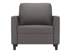 Sillón Gris 60 cm Piel Sintética