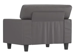 Sillón Gris 60 cm Piel Sintética