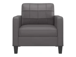 Sillón Gris 60 cm Piel Sintética