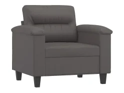 Sillón Gris 60 cm Piel Sintética