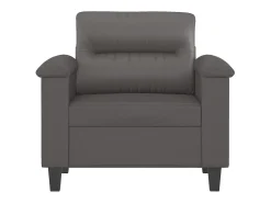 Sillón Gris 60 cm Piel Sintética
