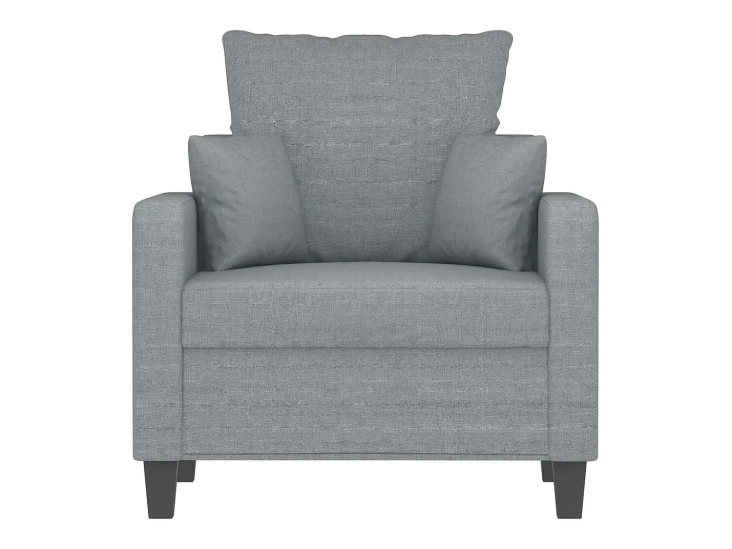 Sillón Gris Claro 60 cm Tela